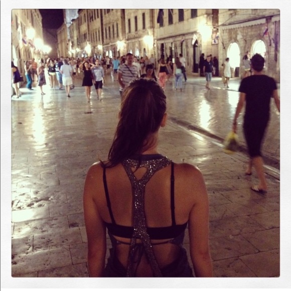 Religion tank with tie-back and sequins size small - Picture 2 of 6